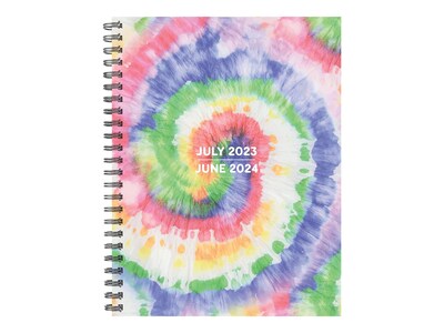 2023-2024 Willow Creek Totally Tie-Dye 6.5" x 8.5" Academic Weekly & Monthly Planner, Multicolor (38239)