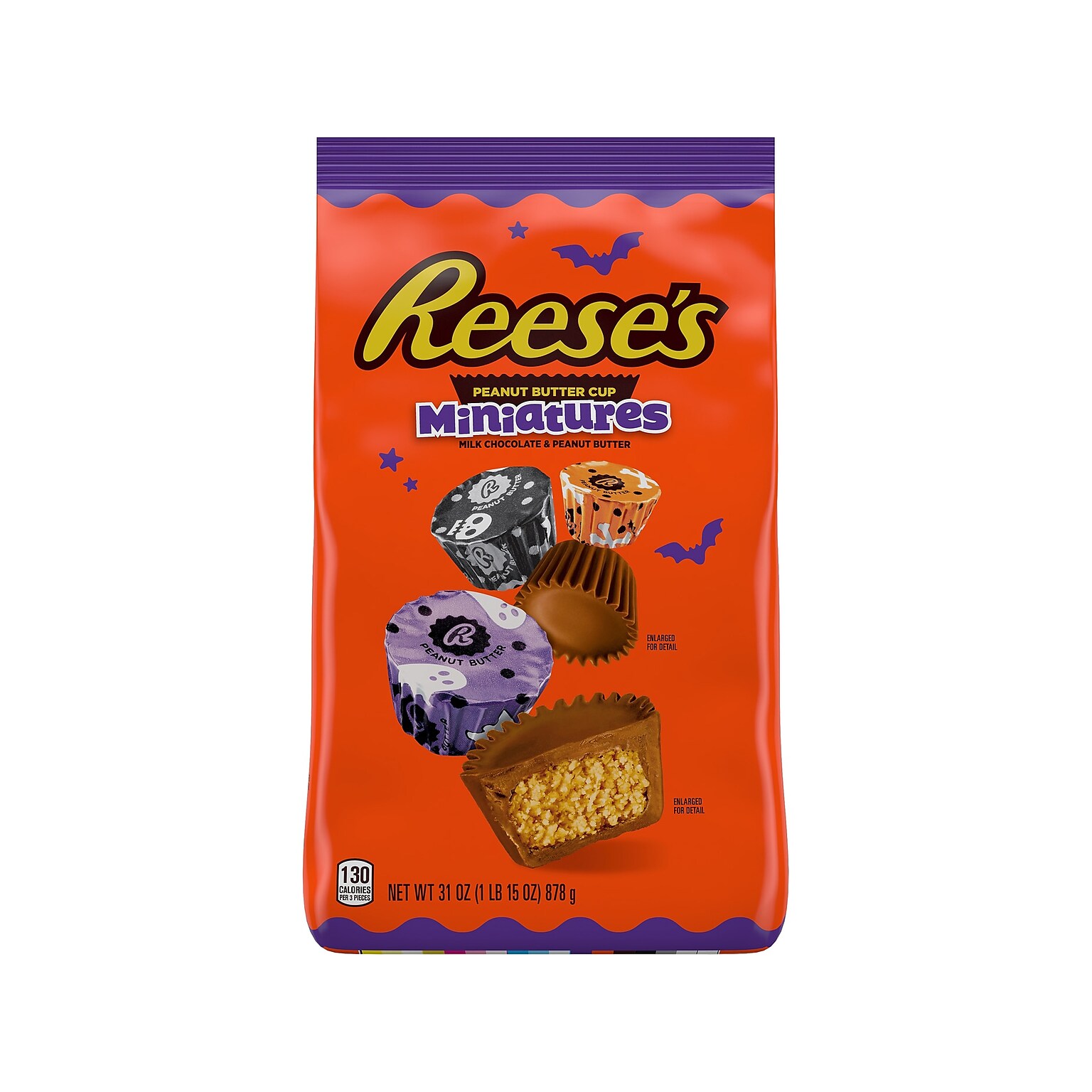 Reeses Miniature Peanut Butter Milk Chocolate Cups, 31 oz., (HEC45065)