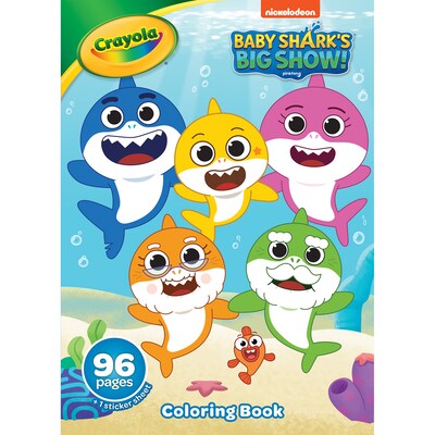 Crayola Baby Shark Coloring Book, 96 Pages, 8/Bundle (BIN042642-8)
