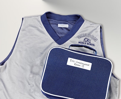 Avery No-Iron Fabric Labels, Assorted Shapes and Sizes, White, Non-Printable, 45 Labels/Pack (40700)