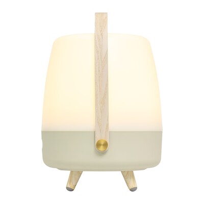 Kooduu Lite Up Play 15.75" LED Speaker Lamp with USB Port, Sand (1201-12)