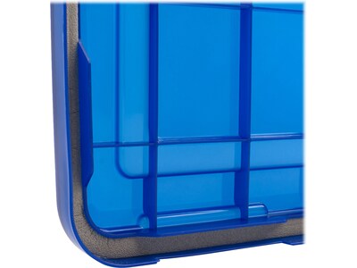 Iris WeatherPro 18.4 Qt. Latch Lid Storage Bin, Clear/Blue (500199)