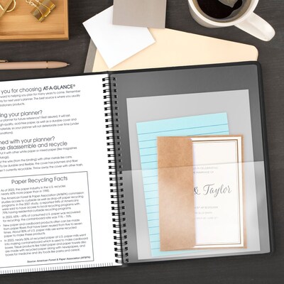2027 AT-A-GLANCE 8.25" x 11" Weekly Appointment Book, Faux Leather Cover, Black (70-950-05-27)