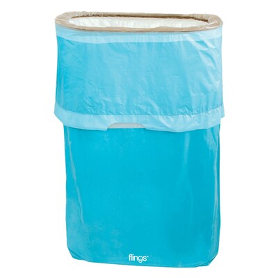 Party City Plastic Indoor/Outdoor Trash Can, 13 Gallon, Caribbean Blue (AM130109-54-NS)