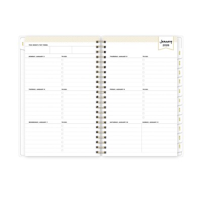 2026 Blue Sky Day Designer Tile 5" x 8"  Weekly & Monthly Planner, Plastic Cover, Multicolored (101410-26)