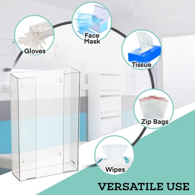 Viva Comfort Triple Glove Dispenser, Clear (ADI902-03-MK)