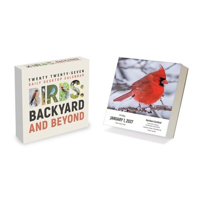 2027 TF Publishing Birds: Backyard 5.25 x 5.25 Daily Day-to-Day Calendar, Multicolored (27-3068)