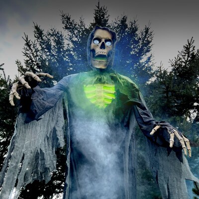 Haunted Hill Farm 10' Tall Motion-Activated Towering Reaper (HHTWRRPR-2FLSA)