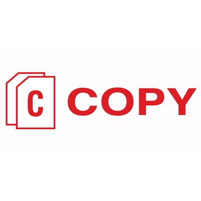 Accu-Stamp 2 Copy Rectangle, Red Ink, 1 5/8 x 1/2 (COS035594)