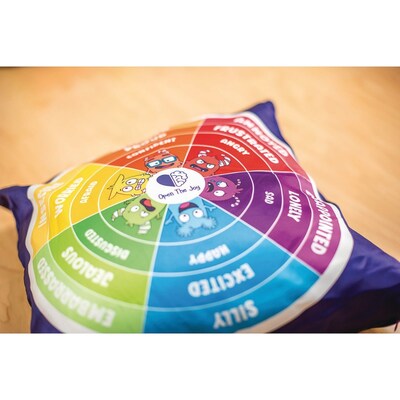 Open the Joy Social Emotional Learning Bundle Weighted Pillow with Emotion Wheel, Multicolored (LR4673)
