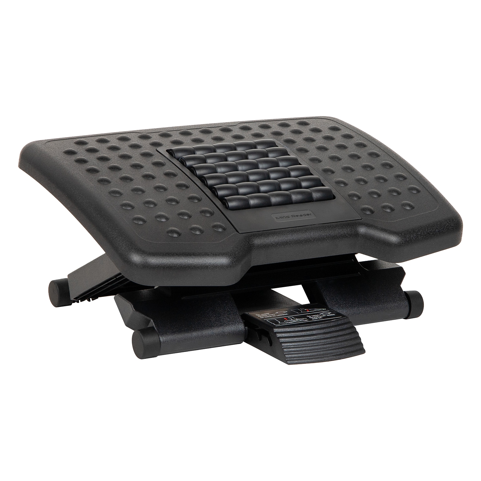 Mind Reader Anchor Collection Tilt Adjustable Footrest, Black (FTROLL-BLK)