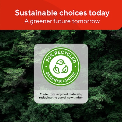Staples 30% Recycled Reinforced File Folders, Letter Size, 1/3-Cut Tabs, Manila, Durable Eco-Friendly Paper Stock, 100/Box