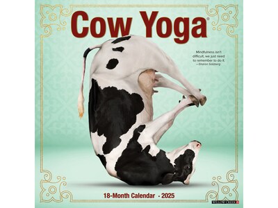 2025 Willow Creek Cow Yoga 12 x 12 Monthly Wall Calendar (42595)