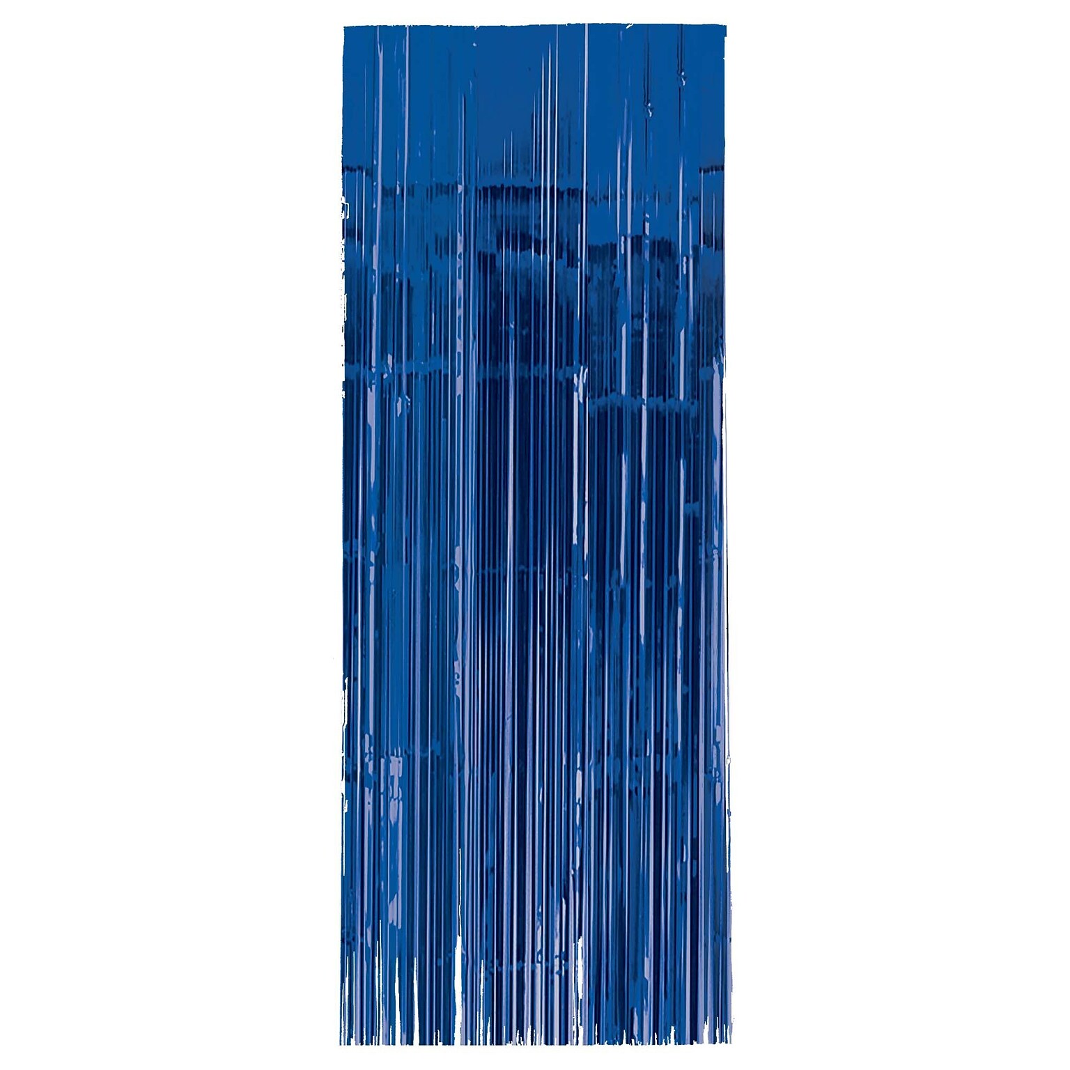 Party City Foil Fringe Curtain, Royal Blue (AM24200-105-NS)