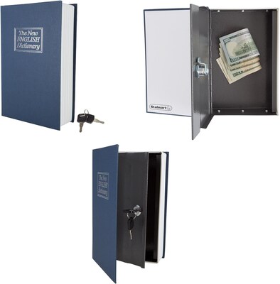 Dictionary Diversion Book Safe With Key Lock, Black