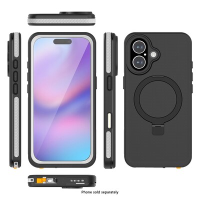 SaharaCase Oasis Series MagSafe Compatible Phone Case for iPhone 17, Shock Absorbing, Scorpion Black (CP00909)