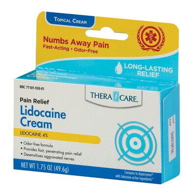 TheraCare Maximum Strength Lidocaine Cream Bottle, 1.75 oz. (19-930)