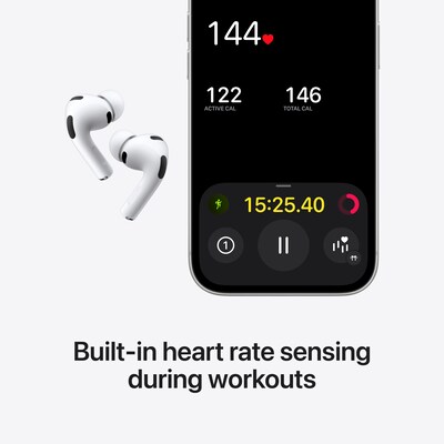 Apple AirPods Pro 3 Wireless Active Noise Canceling Earbuds, Bluetooth, White  (MFHP4LL/A)