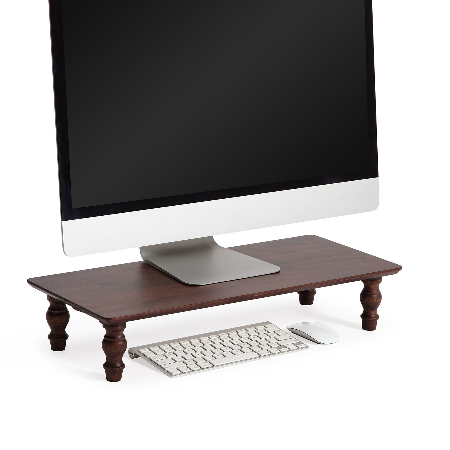 Anji Mountain Acacia Wood Monitor Stand, Up to 32 Monitor, Walnut (MS-WAL-01WAL)