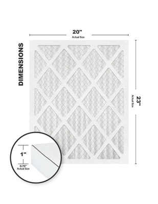 Brighton Professional™ MERV 11 20" x 23" x 1" Pleated Air Filter; 4/Pack (FA20X23A_4)