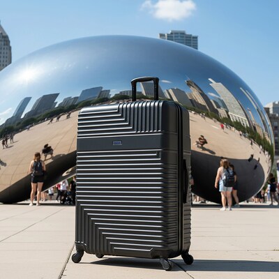 InUSA Resilience 33.6 Hardside Suitcase, 4-Wheeled Spinner, TSA Checkpoint Friendly, Coal (IURES00XL-COA)