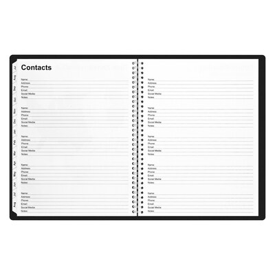 2026–2027 Staples 8.5" x 11" Academic Weekly and Monthly Planner, Black (ST63503-27)