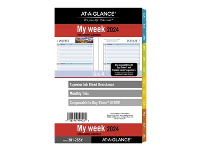 2024 AT-A-GLANCE Zenscapes 8.5 x 5.5 Weekly & Monthly Planner Refill, Multicolor (281-285Y-24)