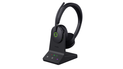 Yealink WH68 Wireless Active Noise Cancelling Stereo Phone Headset w/ Stand, UC Certified