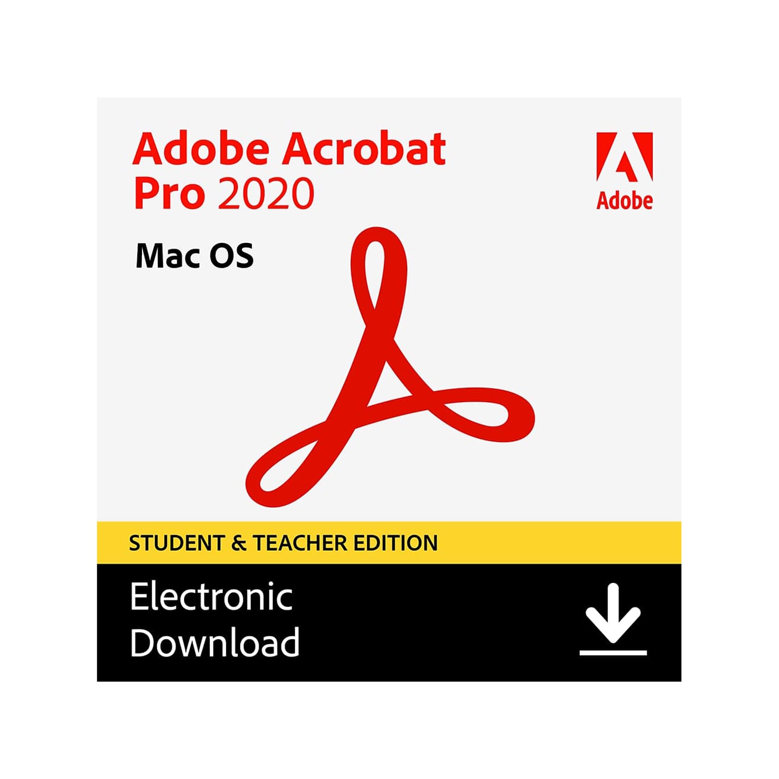 Adobe Acrobat Pro Student & Teacher Edition for 1 User, macOS, Download (ADO951800V518)