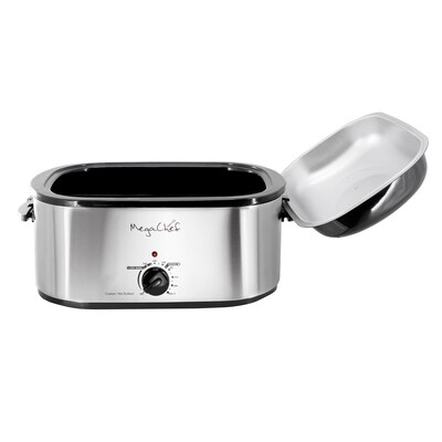 MegaChef 22 Qt Electric Roaster Oven, Silver (935121971M)