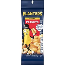 Planters Salted Peanuts, Unshelled, 1.75 oz., 12 Bags/Pack (GEN77080)