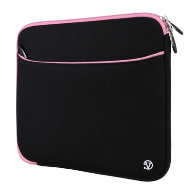 Vangoddy Neoprene Laptop Sleeve for 12" Laptop, Black/Pink