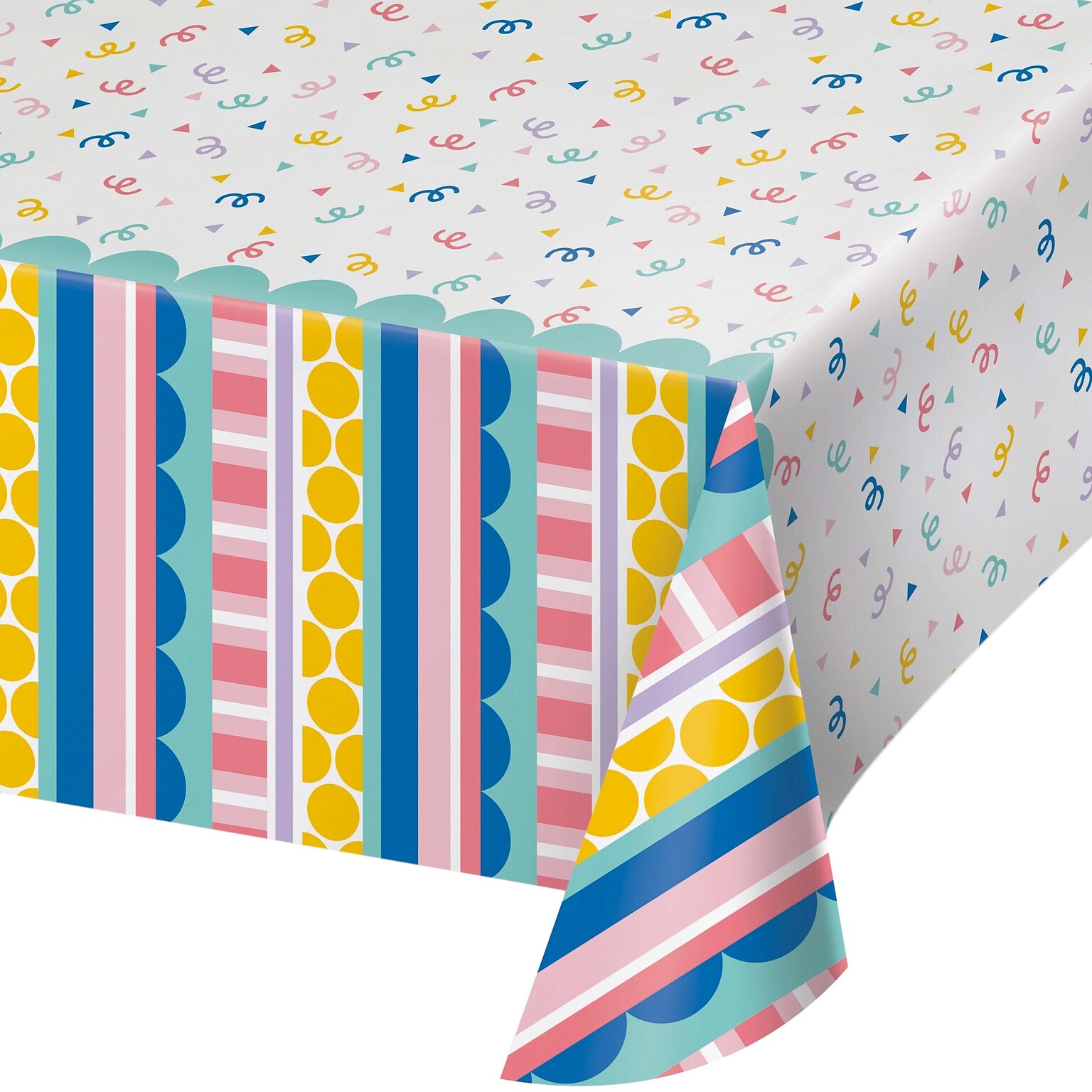 Creative Converting Party Patterns Tablecloth, Multicolored, 4/Pack (DTC365084TC)