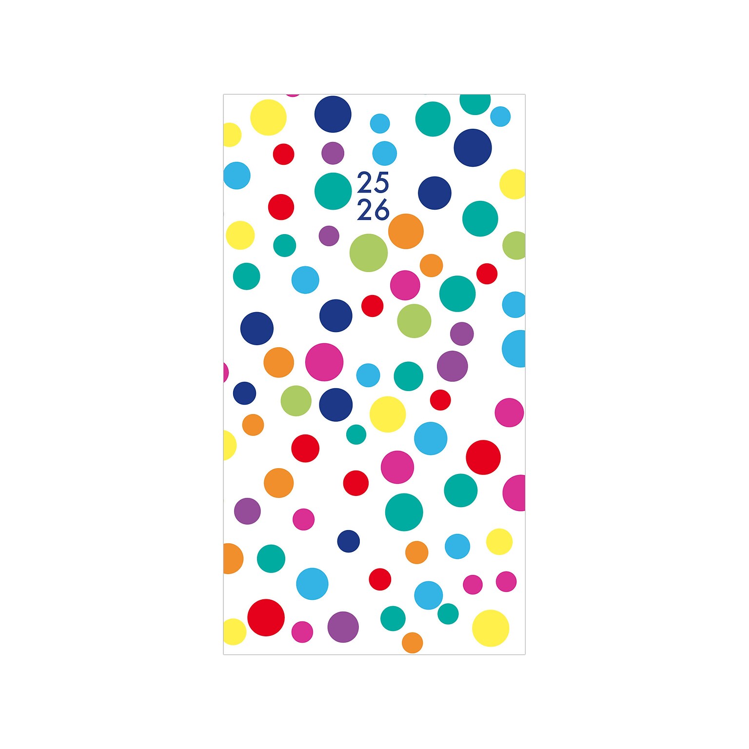 2025-2026 Willow Creek Happy Dot 3.5 x 6.5 Monthly Planner, Paper Cover, Multicolor (47002)