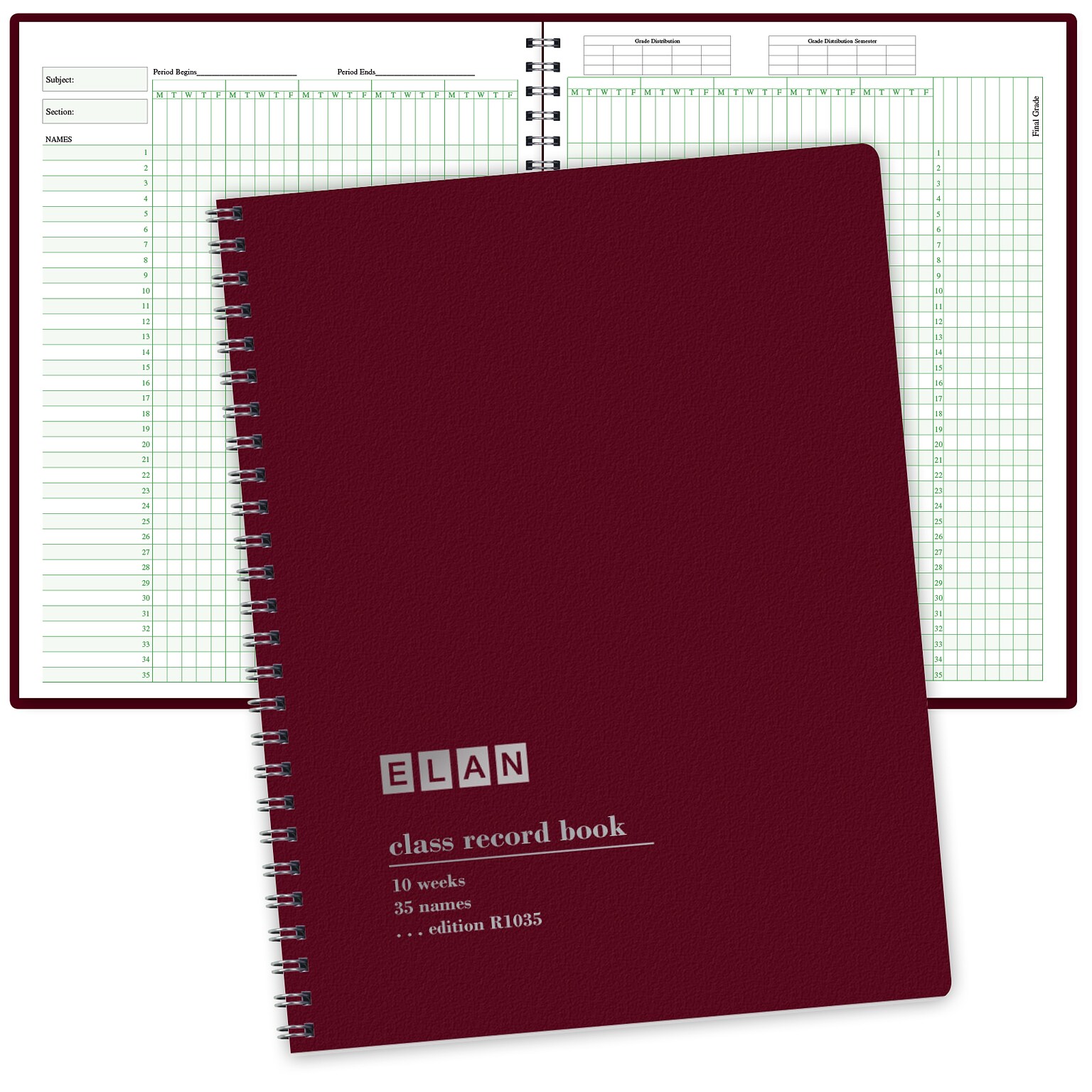 ELAN Undated Record Book, 8.5 x 11, 50/Pack (R1035-CP)