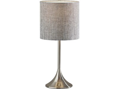 Simplee Adesso Leslie Table Lamp, Brushed Steel (SL1169-22)