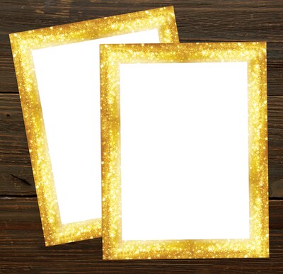 Great Papers Sparkle Border Letterhead, Gold, 50/Pack (2023072)