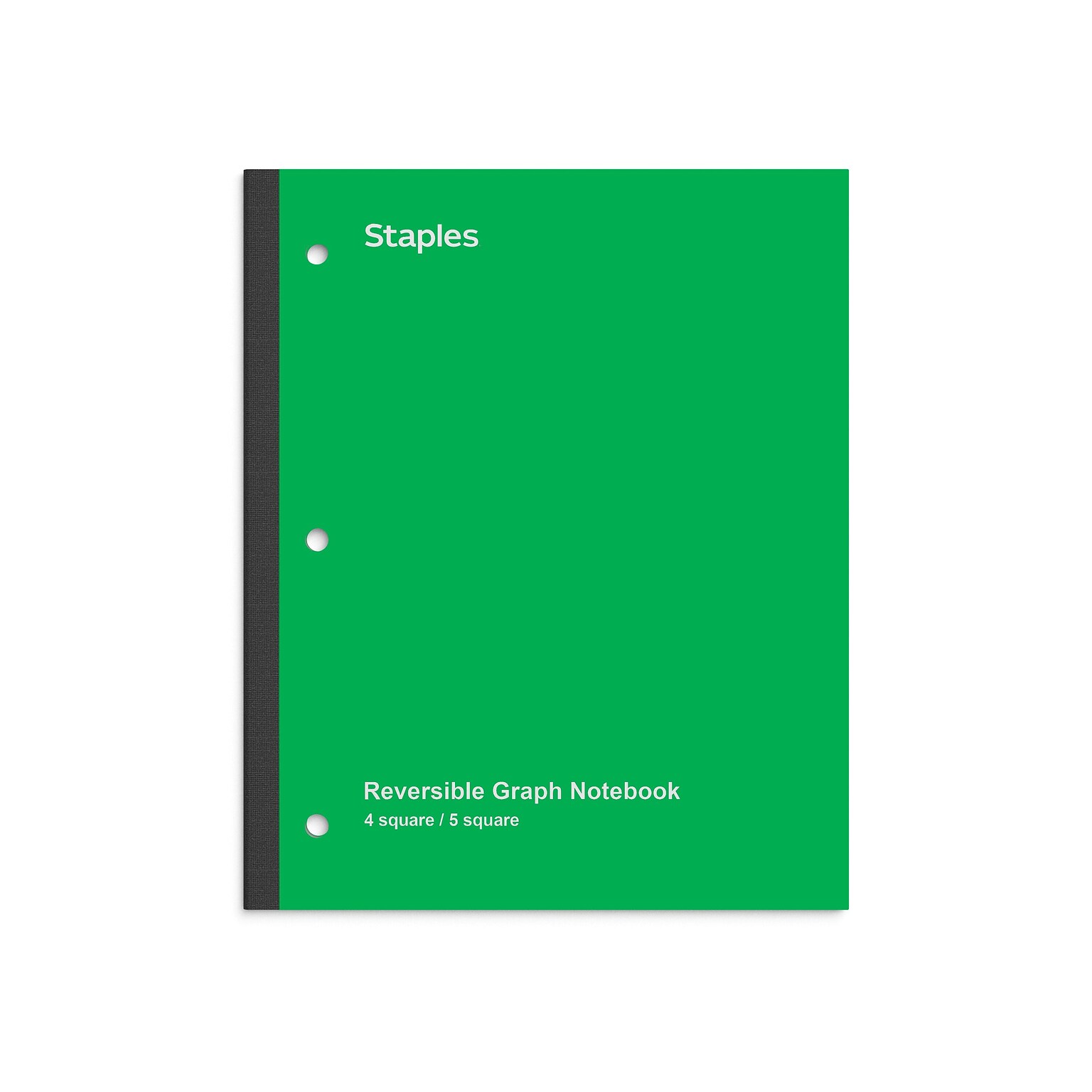 Staples Wireless 1-Subject Notebook, 8.5 x 11, Graph Ruled, 80 Sheets, Green (ST58384C)