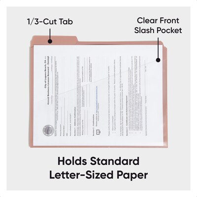 Smead File Folder, 1/3-Cut Tab, Letter Size, Assorted Colors, 30/Box (10543)