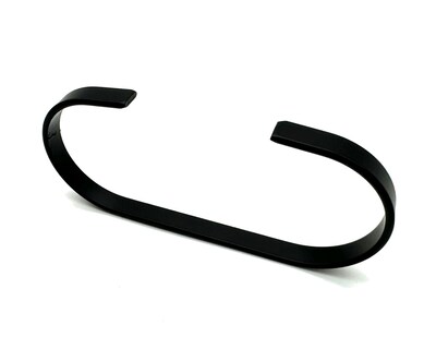 Nahanco  C Shaped Metal Hooks, Black, 10/Carton (CMHB10)