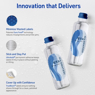 Avery Oval Scalloped Laser Multipurpose Labels, 2" x 3", White, 800/Box (19479399203)