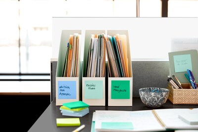 Post-it Recycled Super Sticky Notes, 3" x 3", Oasis Collection, 70 Sheet/Pad, 24 Pads/Pack (65424SSTCP)