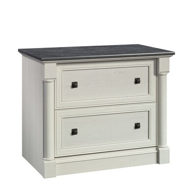 Sauder Palladia 2-Drawer Lateral File Cabinet, Letter/Legal Size, 29.63H x 36.75W x 22D, Glacier Oak (432728)