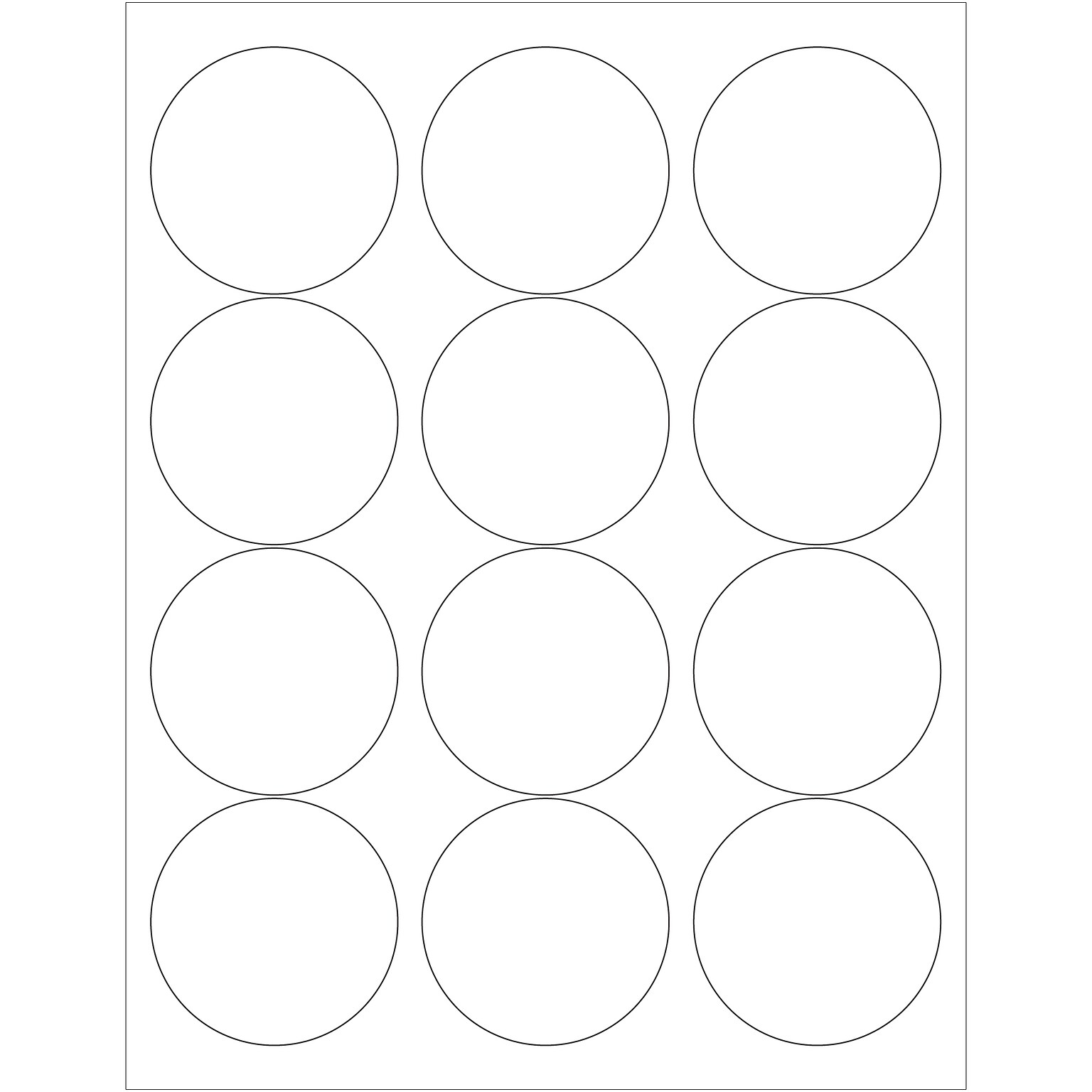 Tape Logic Laser/Inkjet Address Labels, 2 1/2 Dia., White, 1200/Carton (LL146)