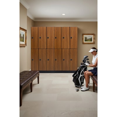 Alpine Industries 72" 2-Tier 2-Column Storage Locker, Oak (701-O-2-TPL-MK)