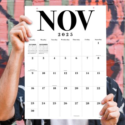 2025-2026 TF Publishing 12" x 17" Academic Monthly Wall Calendar (AY26-8512)