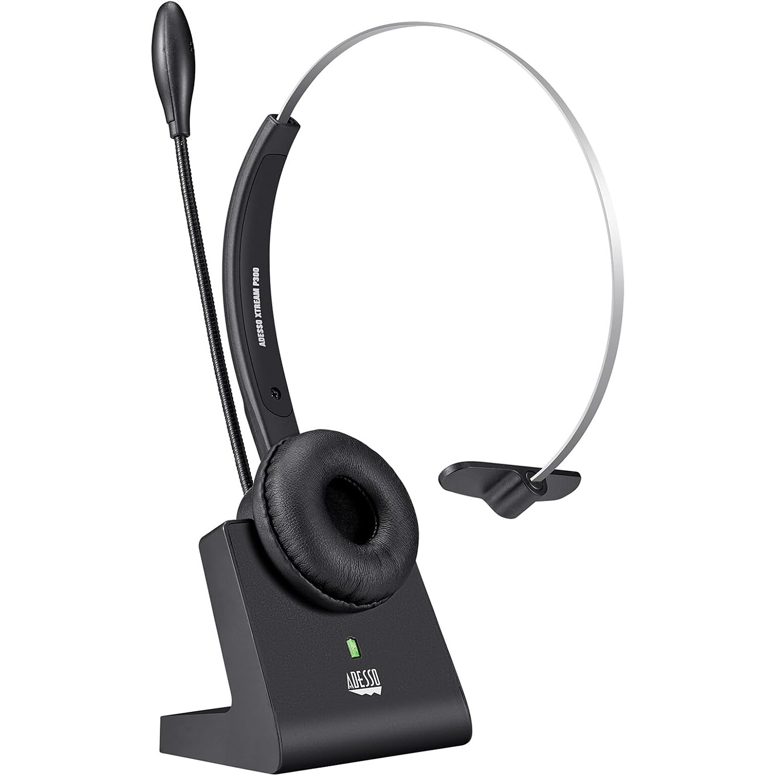 Adesso Xtream Bluetooth Mono Phone & Computer On-Ear Headset, Black (XTREAM P300)
