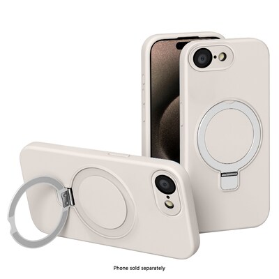 SaharaCase Venture Series Silicone Phone Case for iPhone 16e, Shock Absorbing, Fossil White (CP00815)