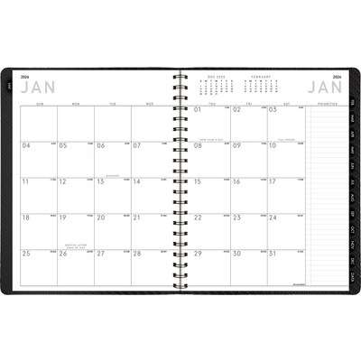 2026 AT-A-GLANCE Contemporary 8.25" x 11" Weekly & Monthly Planner, Faux Leather Cover, Charcoal (70-950X-45-26)