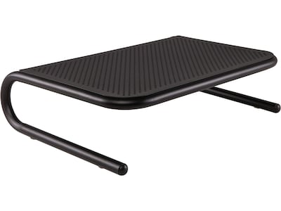 Staples® Metal Monitor Stand, Black, 4H x 14W x 11D